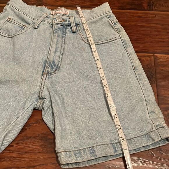 Vintage Guess Blue Distressed Denim Shorts Retro Casual Triangle Guess Pocket - Picture 3 of 13